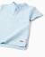 Polo en coton avec lignes en relief et col mao Bleu clair 3 - vertbaudet enfant 