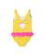 Maillot de bain fille en maille avec feuilles en relief Jaune 3 - vertbaudet enfant 