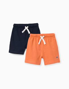 -Pack de 2 shorts en coton avec cordon de serrage