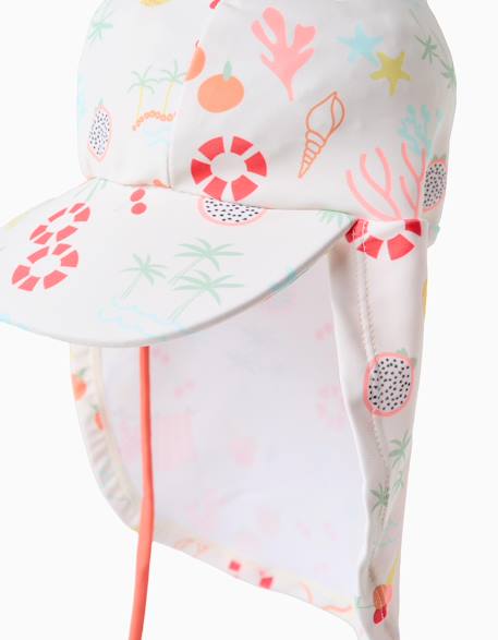 Casquette légionnaire de bain avec motif plage Blanc 3 - vertbaudet enfant 