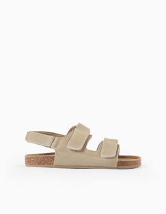 Chaussures-Sandales en daim à semelle intérieure en liège