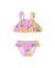 Bikini fille en maille sur fond vichy Rose 1 - vertbaudet enfant 
