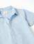 Chemise à manches courtes en lin et coton Blanc+Bleu clair 6 - vertbaudet enfant 