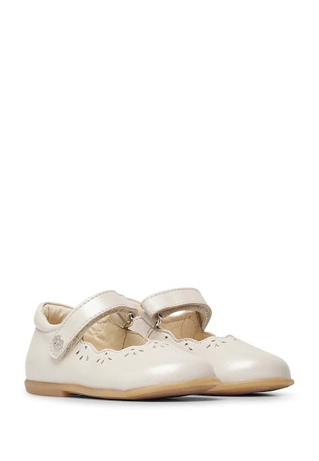 Ballerines en cuir olya Beige- 2 - vertbaudet enfant 