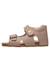 Sandales en cuir avec boucle et scratch bea Beige-+Bleu-+Gris-+Jaune-+Marine-+Marron-+Orange-+Rose-+Rouge- 3 - vertbaudet enfant 