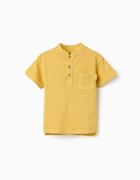 Bébé-T-shirt, sous-pull-T-shirt en coton avec col mao et poche