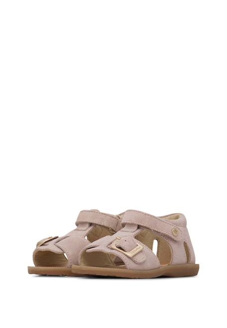 Sandales en suède quarzo Rose poudré- 5 - vertbaudet enfant 