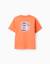 T-shirt en coton avec imprimé normal is boring Orange sombre 2 - vertbaudet enfant 