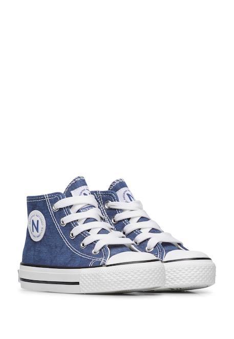 Baskets à la cheville en tissu ylfas. Blanc-+Kaki-+Marine- 12 - vertbaudet enfant 