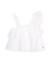 Blouse pour fille en toile au design asymétrique avec volant Blanc 1 - vertbaudet enfant 