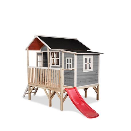 Maisonnette bois fsc pilotis toboggan extension loft 350 Gris 3 - vertbaudet enfant 