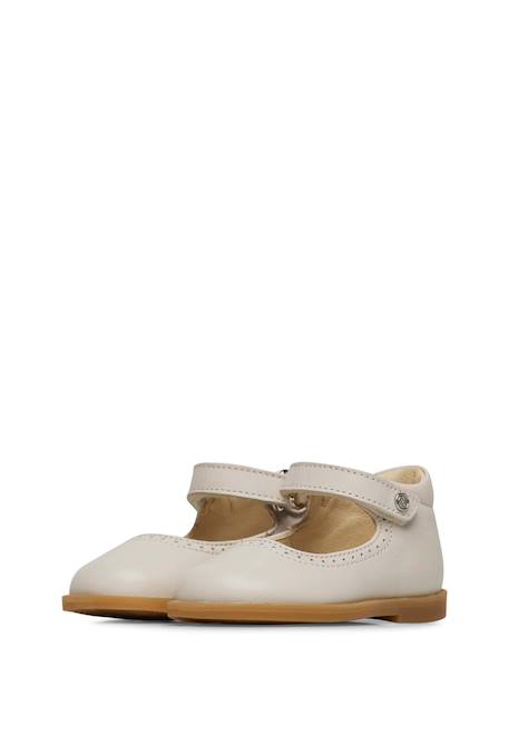 Ballerines en cuir julipe Blanc- 5 - vertbaudet enfant 