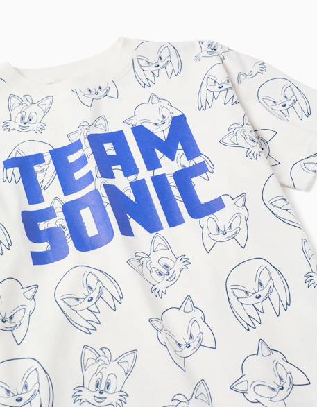 T-shirt en coton avec imprimé team sonic Blanc 3 - vertbaudet enfant 
