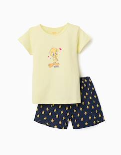 -Pyjama en coton à manches courtes avec imprimés titi