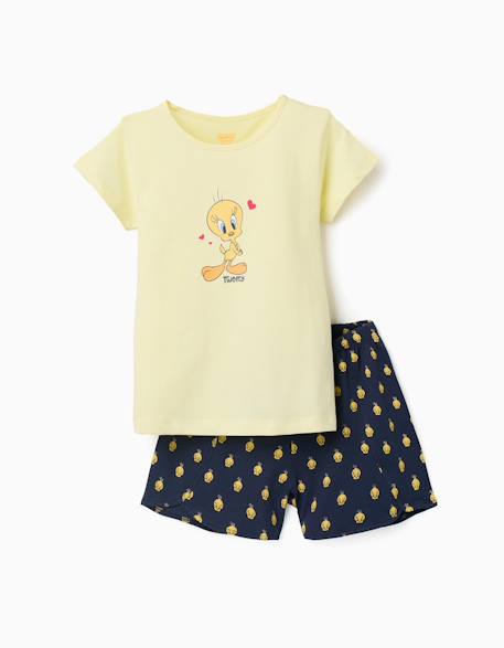 Fille-Pyjama en coton à manches courtes avec imprimés titi