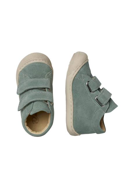 Chaussures en suède cocoon vl Gris-bleu-orange+Sage-orange 9 - vertbaudet enfant 