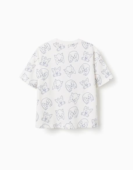 T-shirt en coton avec imprimé team sonic Blanc 2 - vertbaudet enfant 