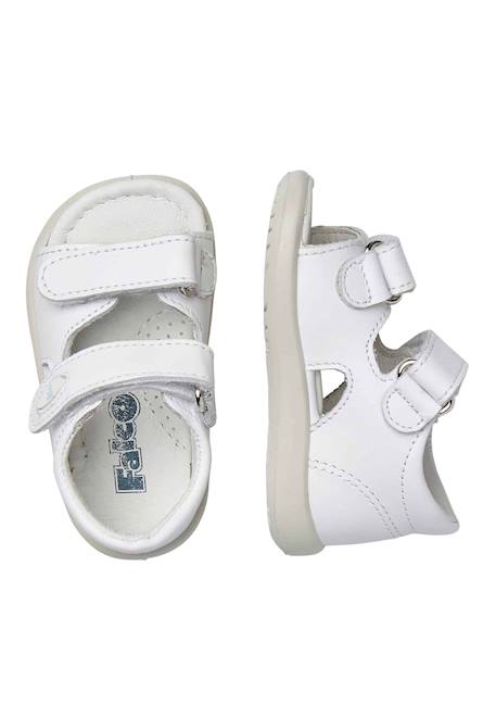 Sandales ouvertes à scratch new river Blanc-+Rose- 4 - vertbaudet enfant 