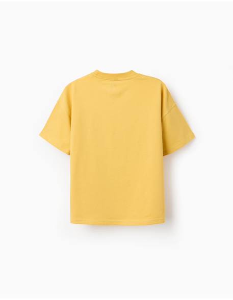 T-shirt en coton avec imprimé spider-man et iron-man Jaune foncé 2 - vertbaudet enfant 