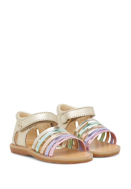 Sandales en cuir rubino Rose-+Rose-platine- 7 - vertbaudet enfant 