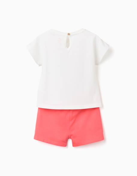 T-shirt et short en coton avec imprimé minnie Rose 2 - vertbaudet enfant 