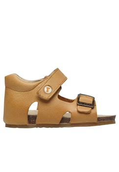 Chaussures-Chaussures bébé 17-26-Sandales en cuir avec boucle et scratch bea