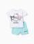 Pyjama à manches courtes en coton avec imprimé hello kitty Blanc 1 - vertbaudet enfant 