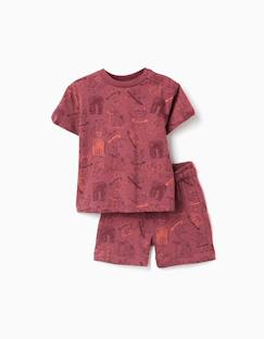 -T-shirt et short en coton avec motif animalier