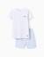 Pyjama à manches courtes en coton avec imprimés alligator Blanc 1 - vertbaudet enfant 