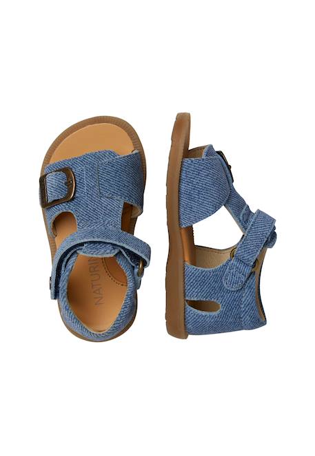 Sandales en suède quarzo Bleu-+Gris- 4 - vertbaudet enfant 