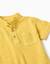 T-shirt en coton avec col mao et poche Bleu foncé+Jaune foncé 6 - vertbaudet enfant 