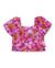 Blouse fille en tissu tissé avec motif tie-dye Rose 1 - vertbaudet enfant 