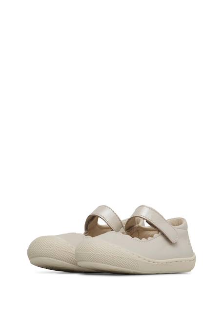 Ballerines premiers pas en cuir avec sangle dorsia Blanc crème- 5 - vertbaudet enfant 