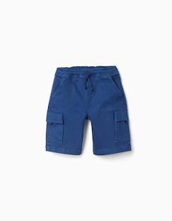 Short long cargo en sergé avec cordon de serrage  - vertbaudet enfant