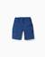 Short long cargo en sergé avec cordon de serrage Beige clair+Bleu foncé+Marrón 5 - vertbaudet enfant 