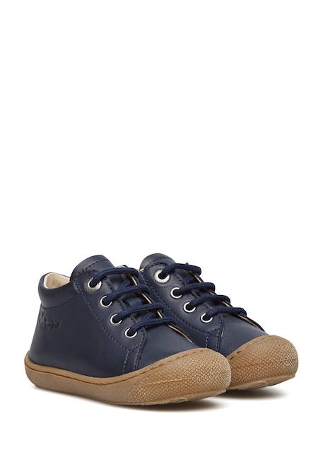 Chaussures premiers pas en cuir cocoon Bleu clair-+Bleu foncé-+Gris-+Jaune-+Sage- 7 - vertbaudet enfant 