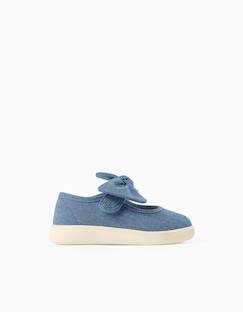 Chaussures-Chaussures bébé 17-26-Ballerines en toile à semelle souple