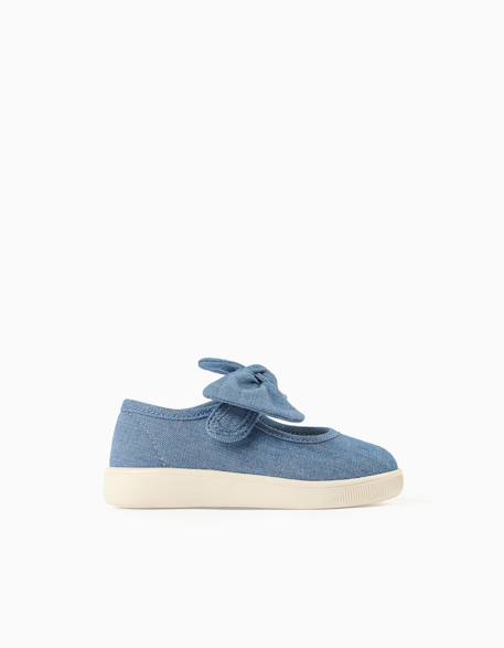 Ballerines en toile à semelle souple Bleu 1 - vertbaudet enfant 