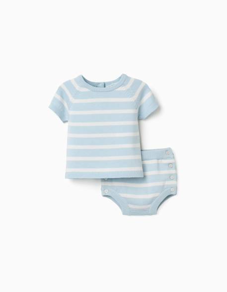 Bébé-Haut et short en maille à rayures