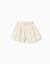 Short en coton avec motif floral et taille élastique Beige clair 1 - vertbaudet enfant 