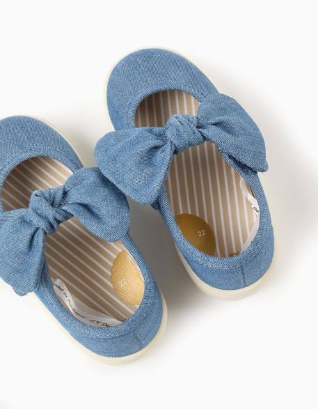 Ballerines en toile à semelle souple Bleu 2 - vertbaudet enfant 