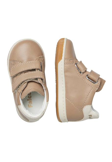 Baskets en nappa à scratch adam vl Blanc-+Gris tourterelle-+Marine- 9 - vertbaudet enfant 