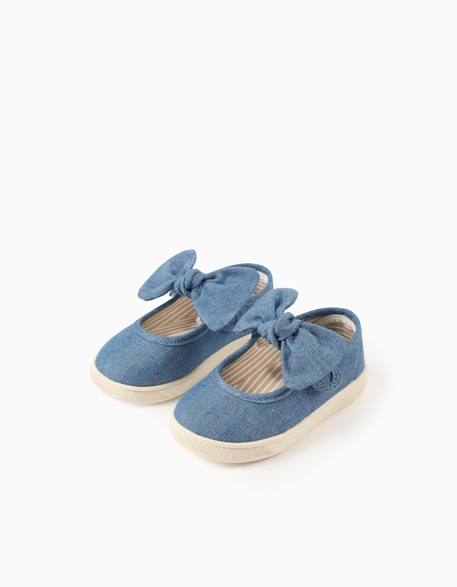 Ballerines en toile à semelle souple Bleu 3 - vertbaudet enfant 