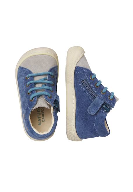 Chaussures barefoot en daim amur zip Gris-bleu- 4 - vertbaudet enfant 
