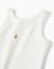 Débardeur côtelé avec fleur brodée Beige clair+Jaune foncé 2 - vertbaudet enfant 