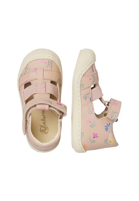 Sandales en cuir langen Rose poudré- 4 - vertbaudet enfant 