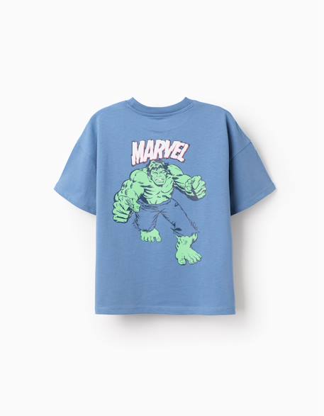 T-shirt en coton avec imprimés hulk Bleu 2 - vertbaudet enfant 