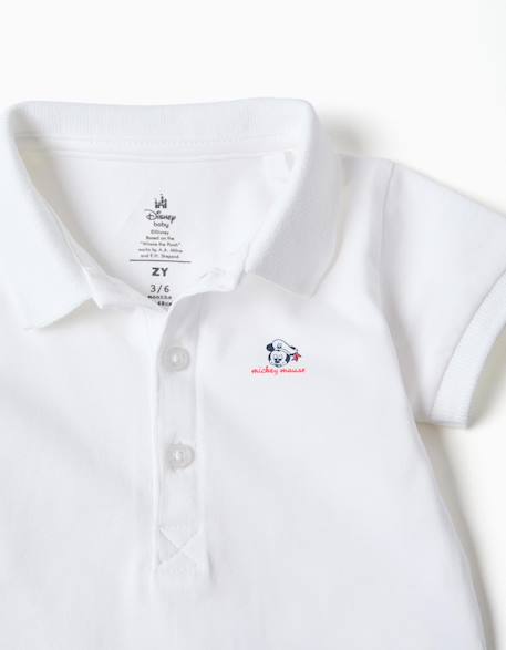 Body-polo avec imprimé mickey + short Bleu foncé 3 - vertbaudet enfant 
