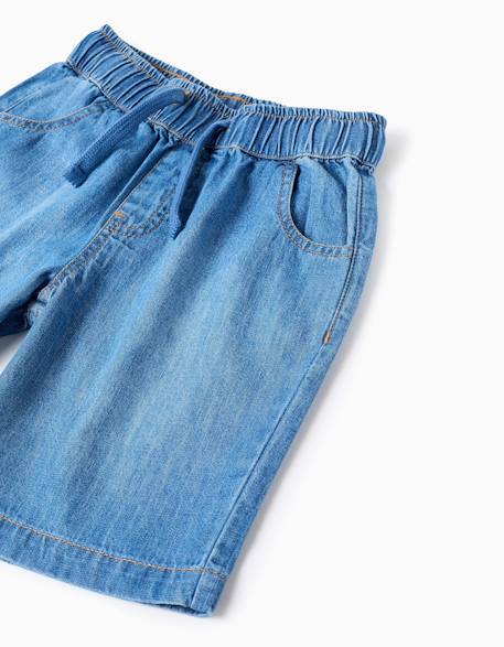 Short midi en jean à enfiler Bleu 3 - vertbaudet enfant 