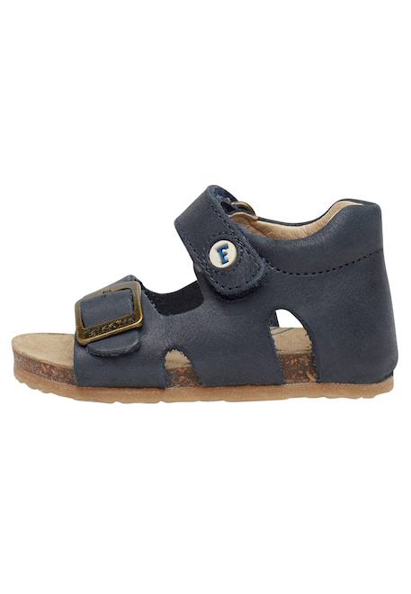 Sandales en cuir avec boucle et scratch bea Beige-+Bleu-+Gris-+Jaune-+Marine-+Marron-+Orange-+Rose-+Rouge- 23 - vertbaudet enfant 